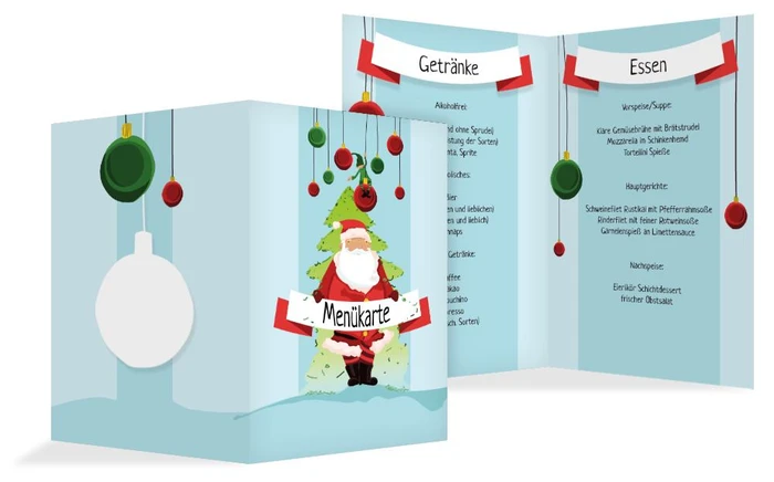 Weihnachtsmenükarte Wichtel