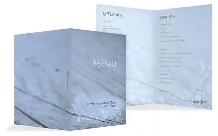 Menükarte Hochzeit Eheringe