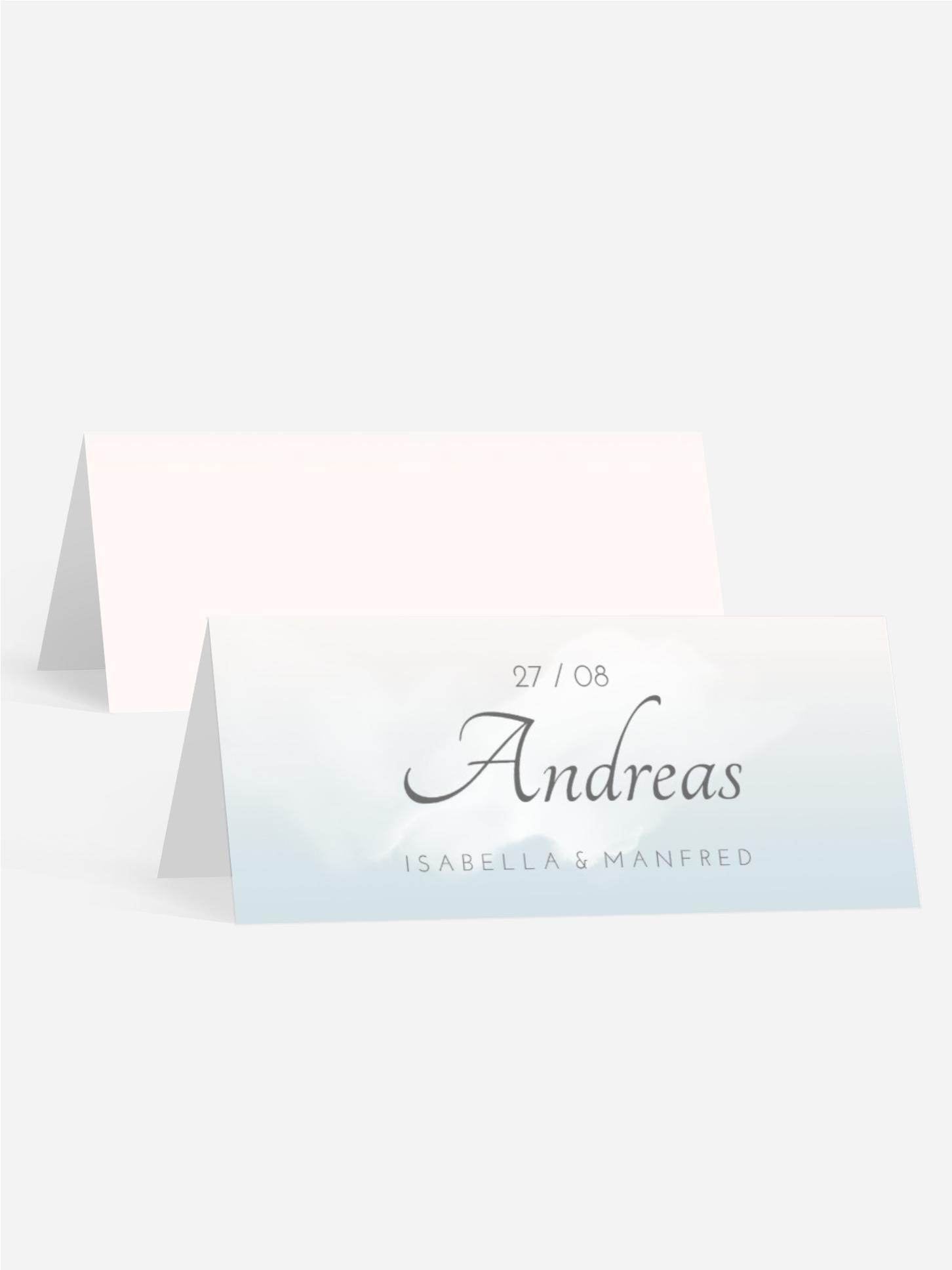 Tischkarte Gerade Liebeslinie