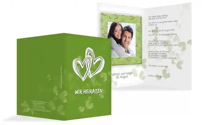 Einladungskarte Liebesglück