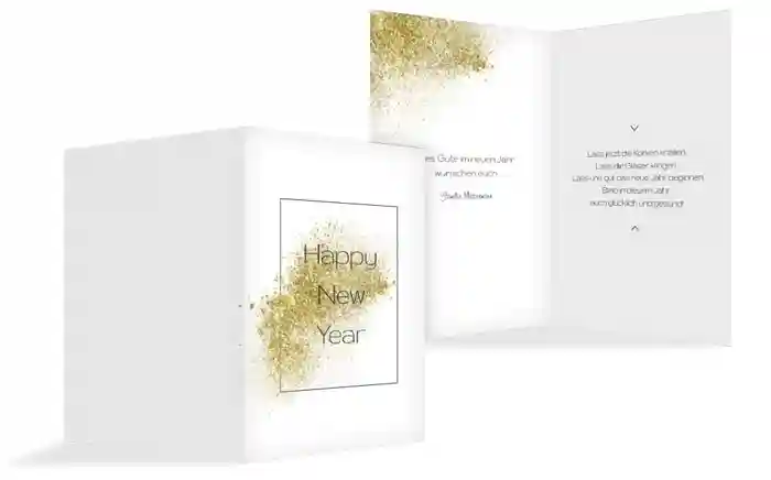 Neujahrskarte Glitter