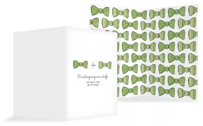 Kirchenheft Umschlag zur Hochzeit Fliegen