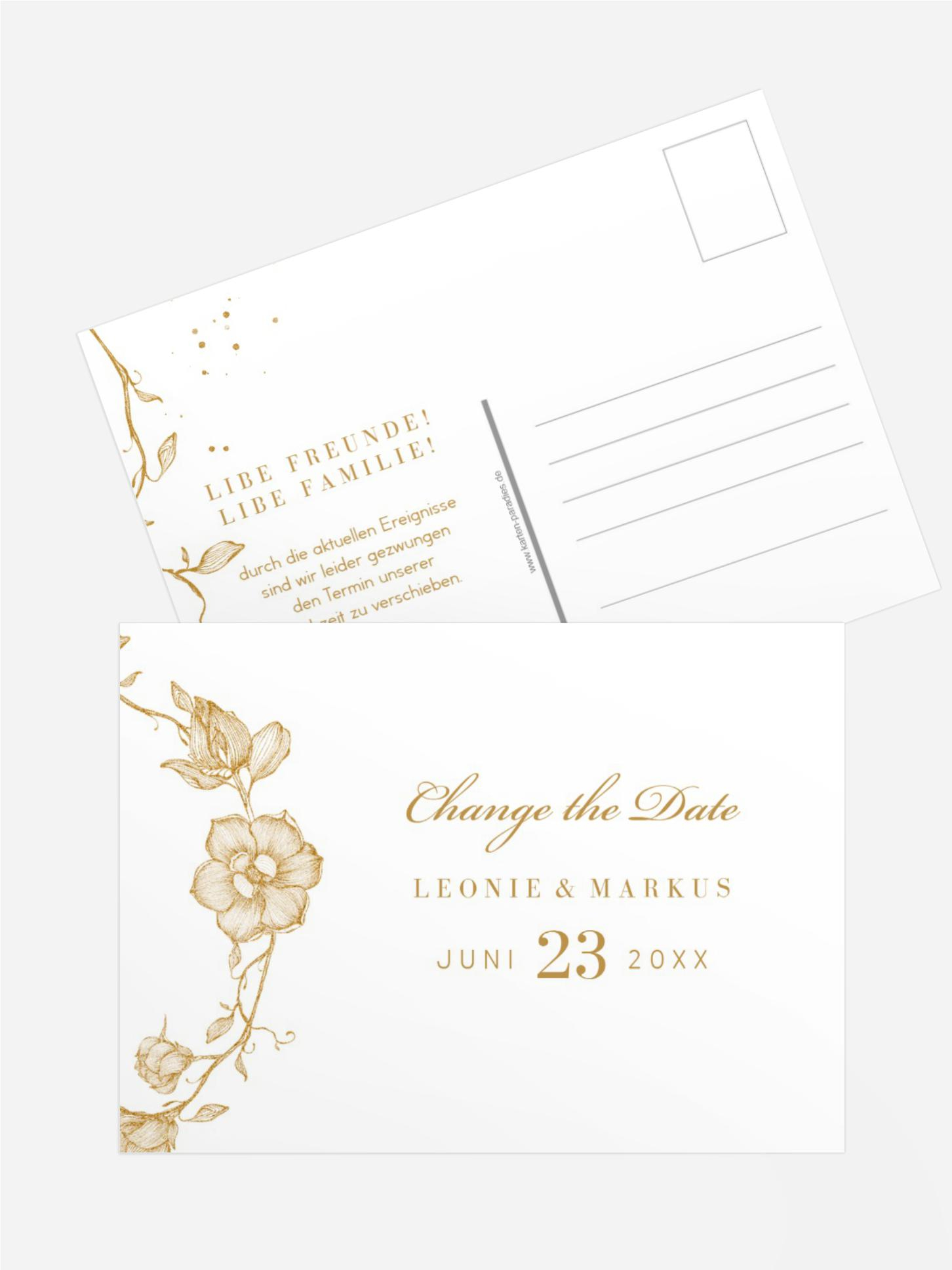 Change The Date Karte Kranzgeflecht