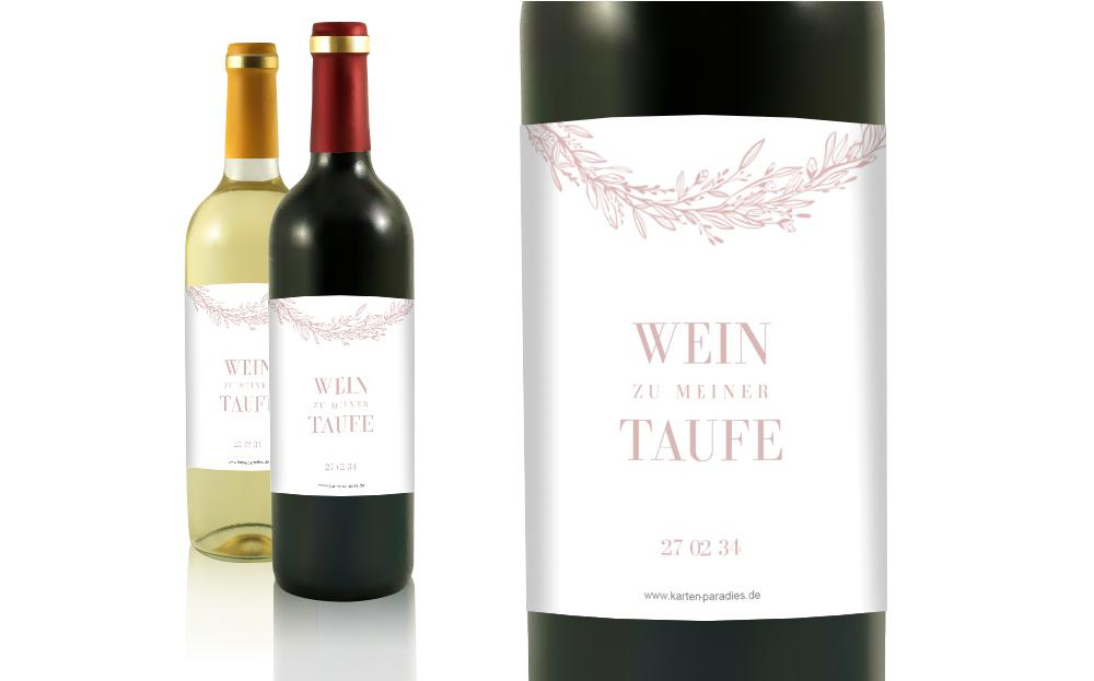Flaschenetikett Taufe heiliger Plexus
