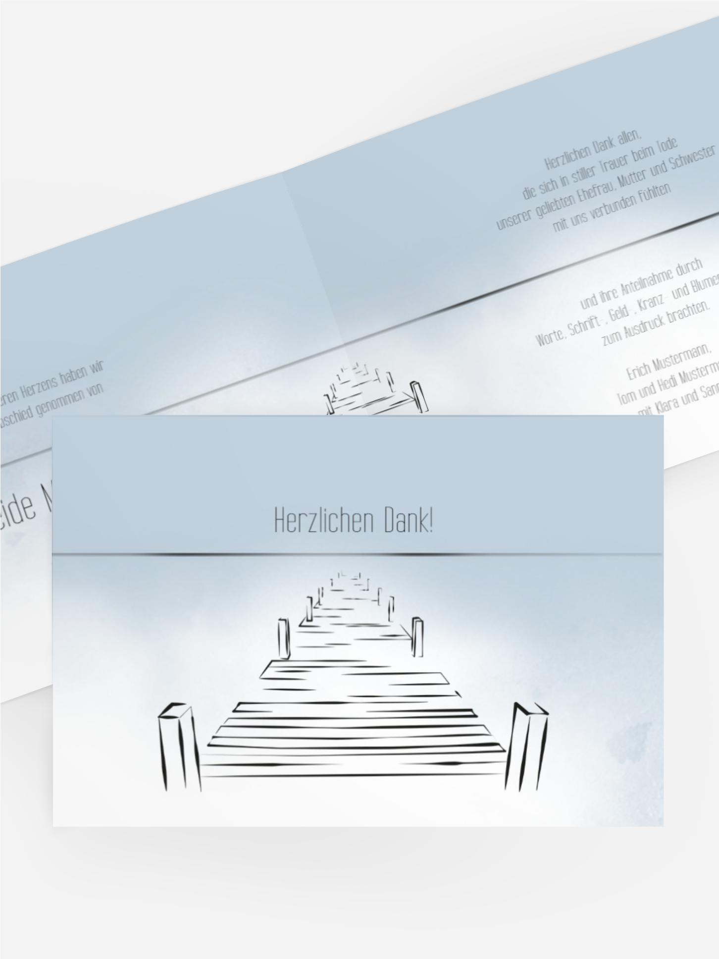 Dankeskarte boardwalk quer