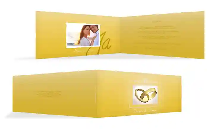 Hochzeitseinladung DIN Ringetausch