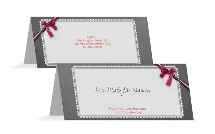Tischkarte Ribbon