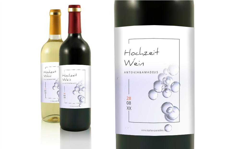 Flaschenetikett Hochzeit Zusammen
