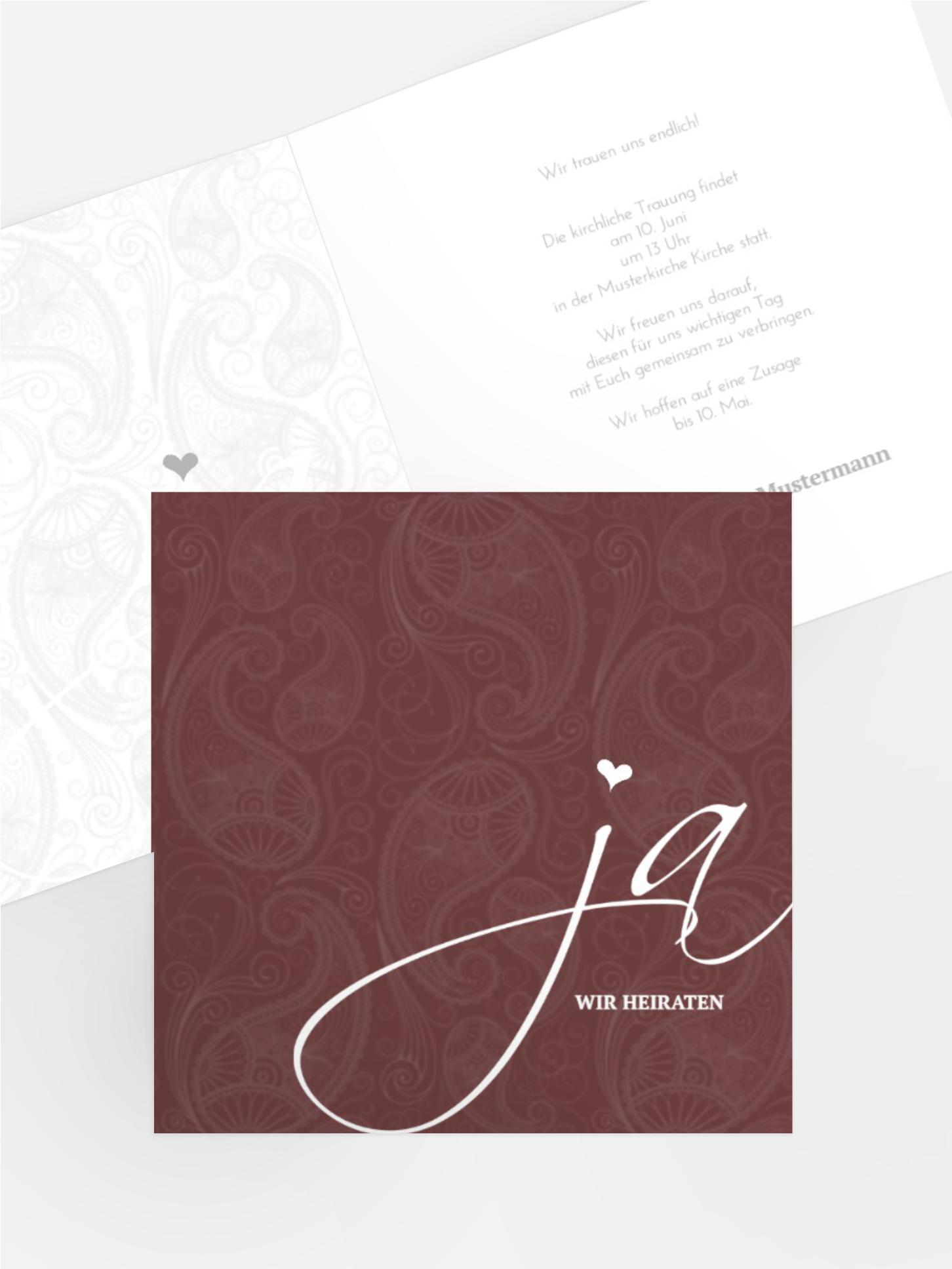 Einladungskarte Traumhochzeit 2