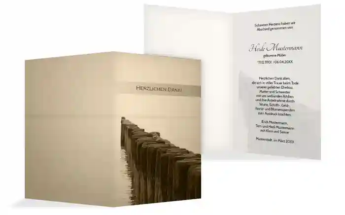 Dankeskarte Steg hoch