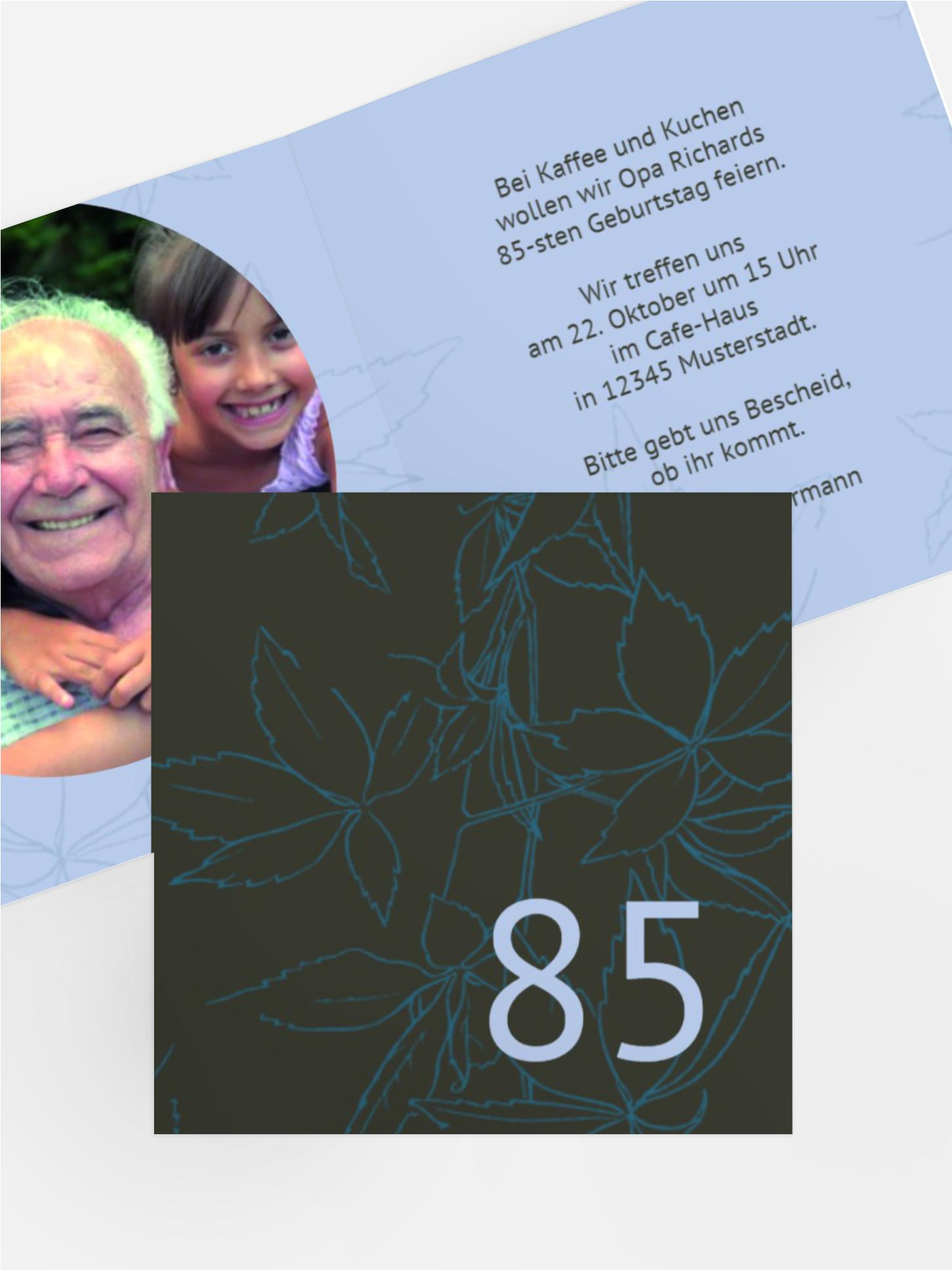 Geburtstagseinladung Herbst 85 Foto