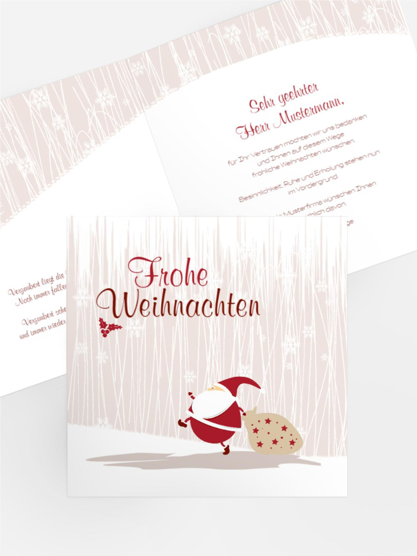 Weihnachtsgrußkarte Weihnachtsmann