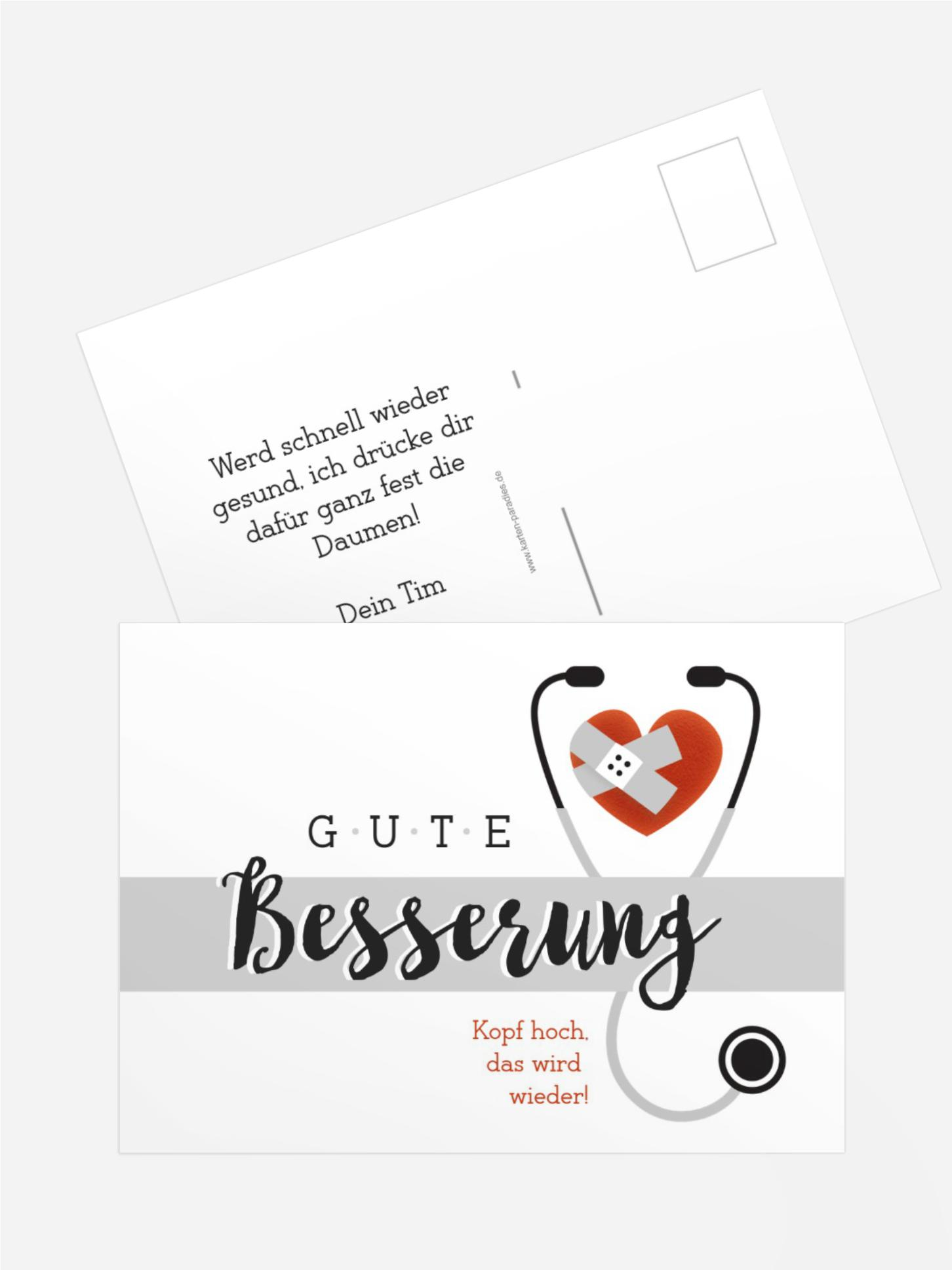 Spruchkarte Gute Besserung