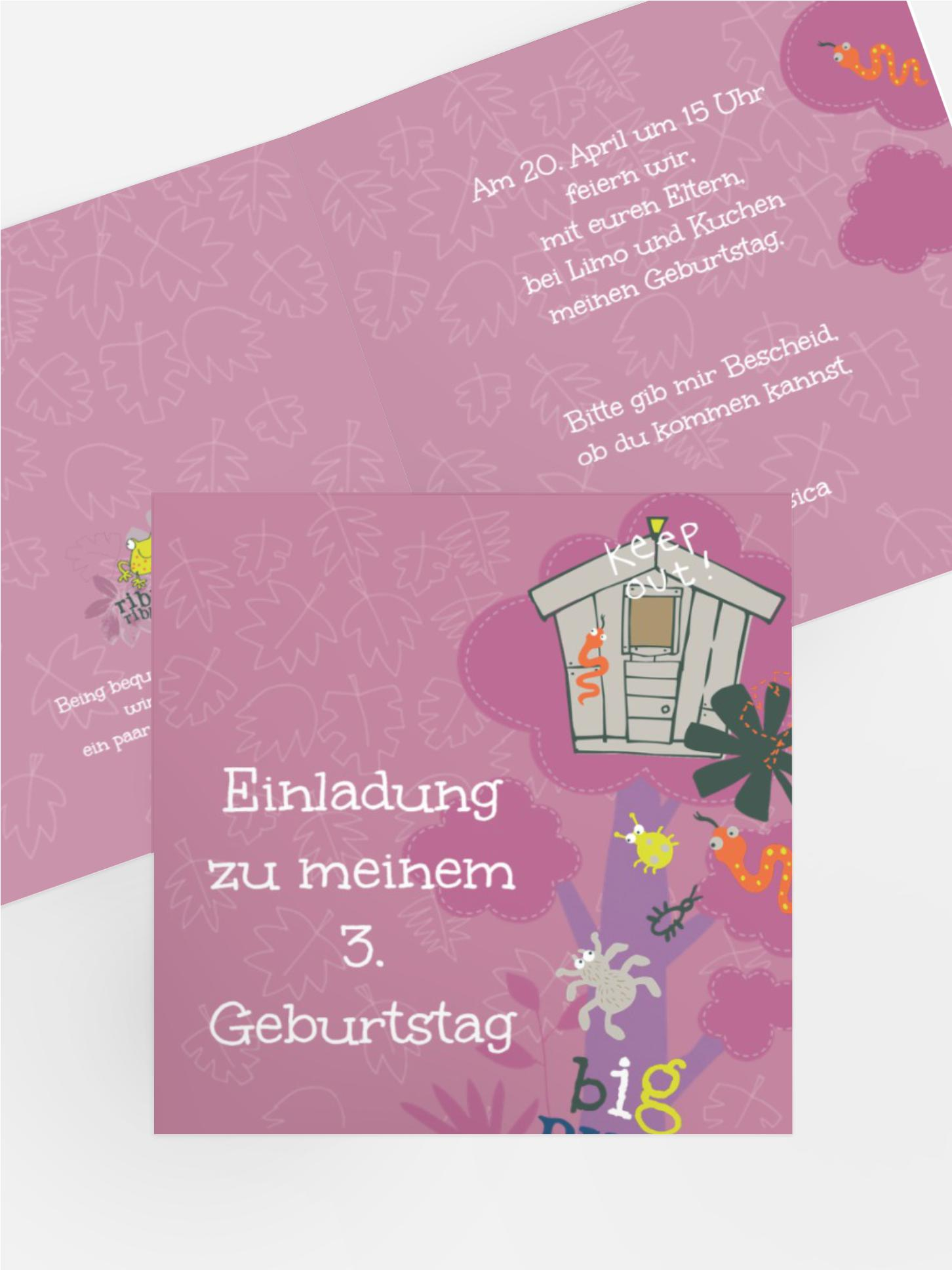 Einladungskarte Geburtstag Dschungel Foto