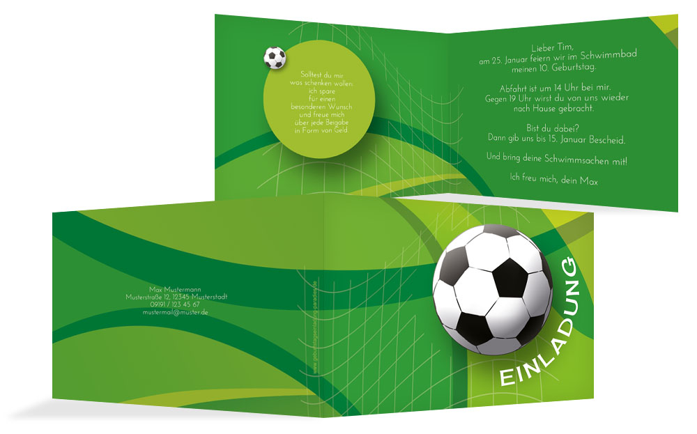 Geburtstagseinladung Fussball