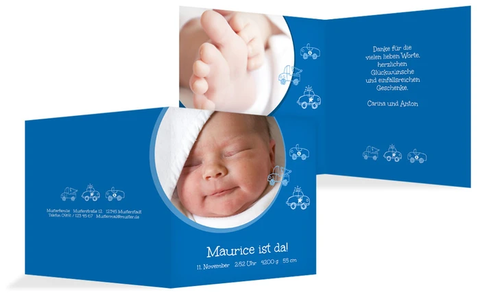 Karte zur Geburt Mobil