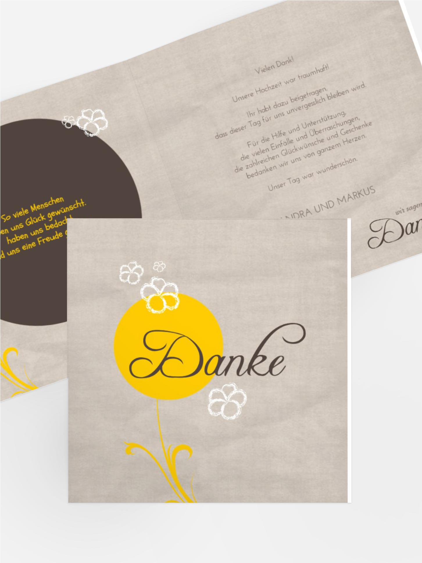 Hochzeitskarte Danke Fantasyflower 2