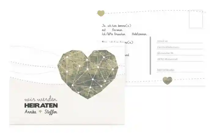 Antwortkarte Hochzeit Sternenbild Antwortkarte Hochzeit Sternenbild
