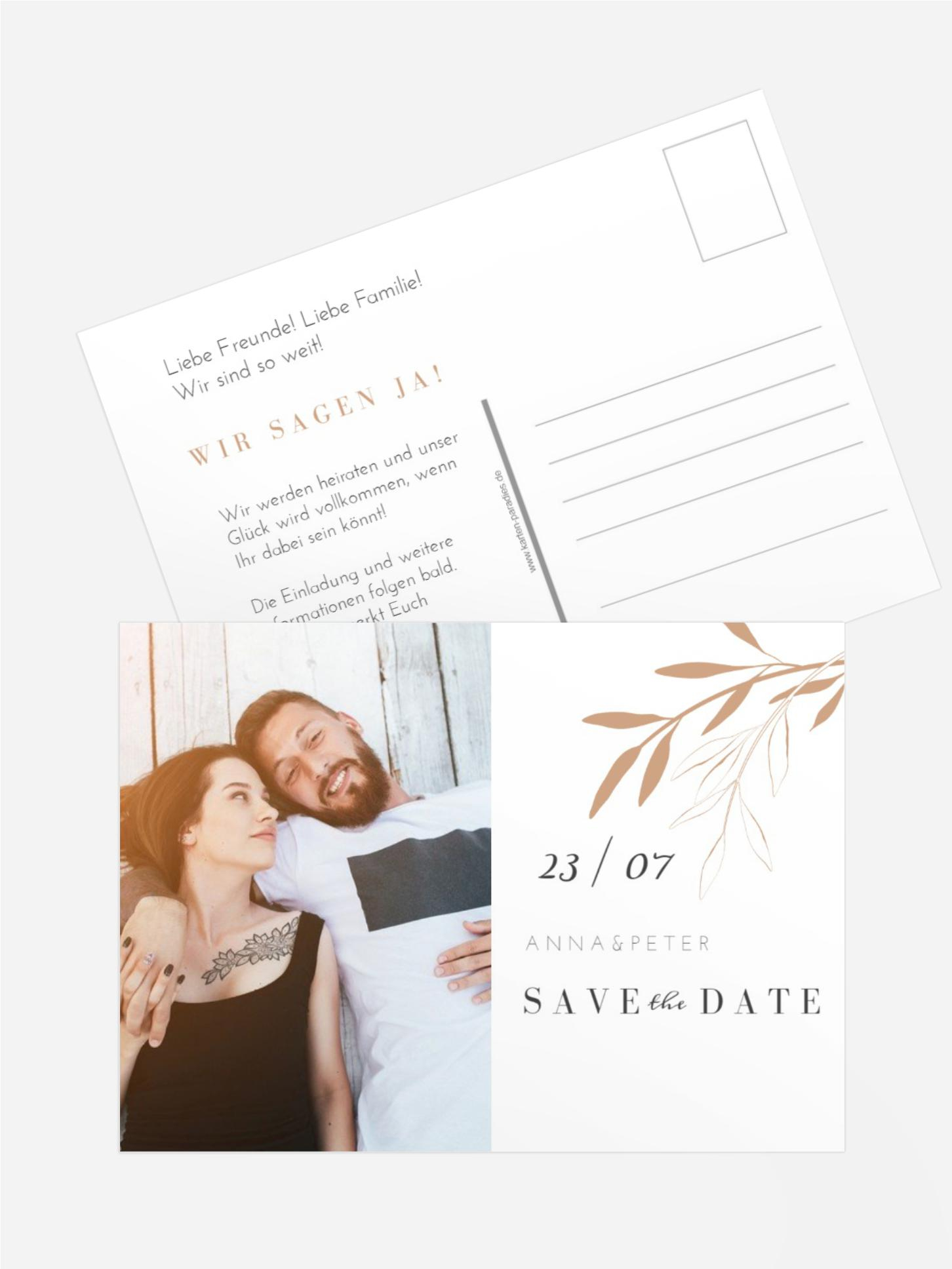 Karte Unzertrennlich