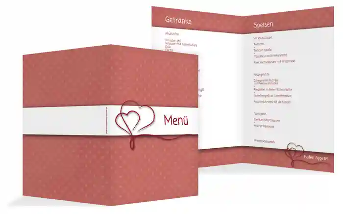 Menükarte Gepunktet