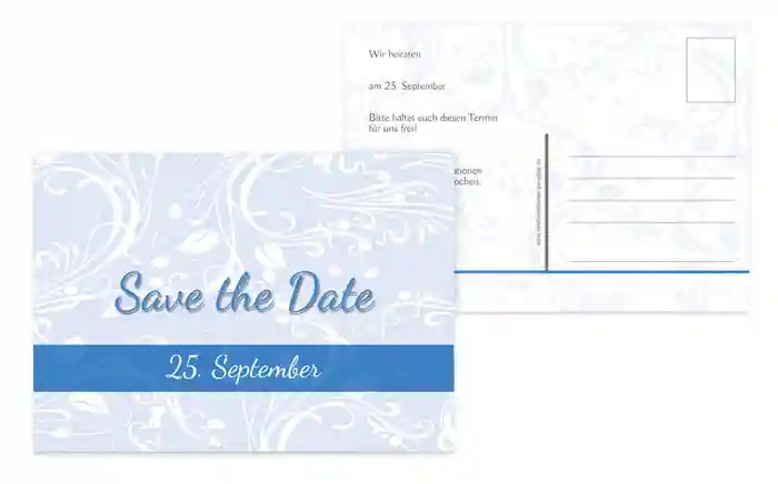 Save the Date Karte Blättertraum Save the Date Karte Blättertraum