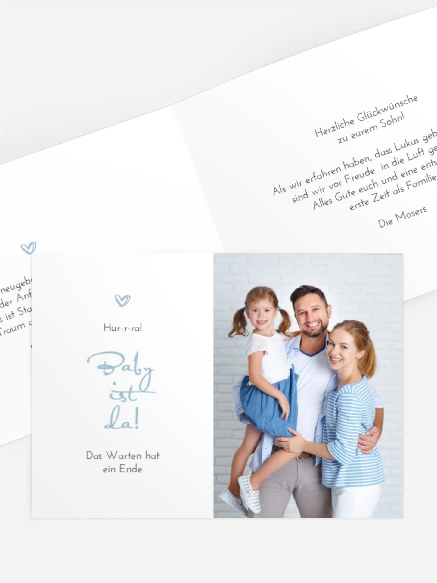 Glückwunschkarte zur Geburt GuckGuck