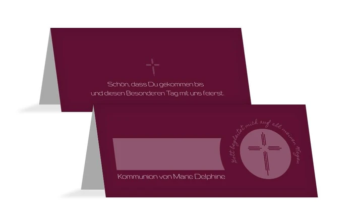Tischkarte Kommunion Gottes Wege