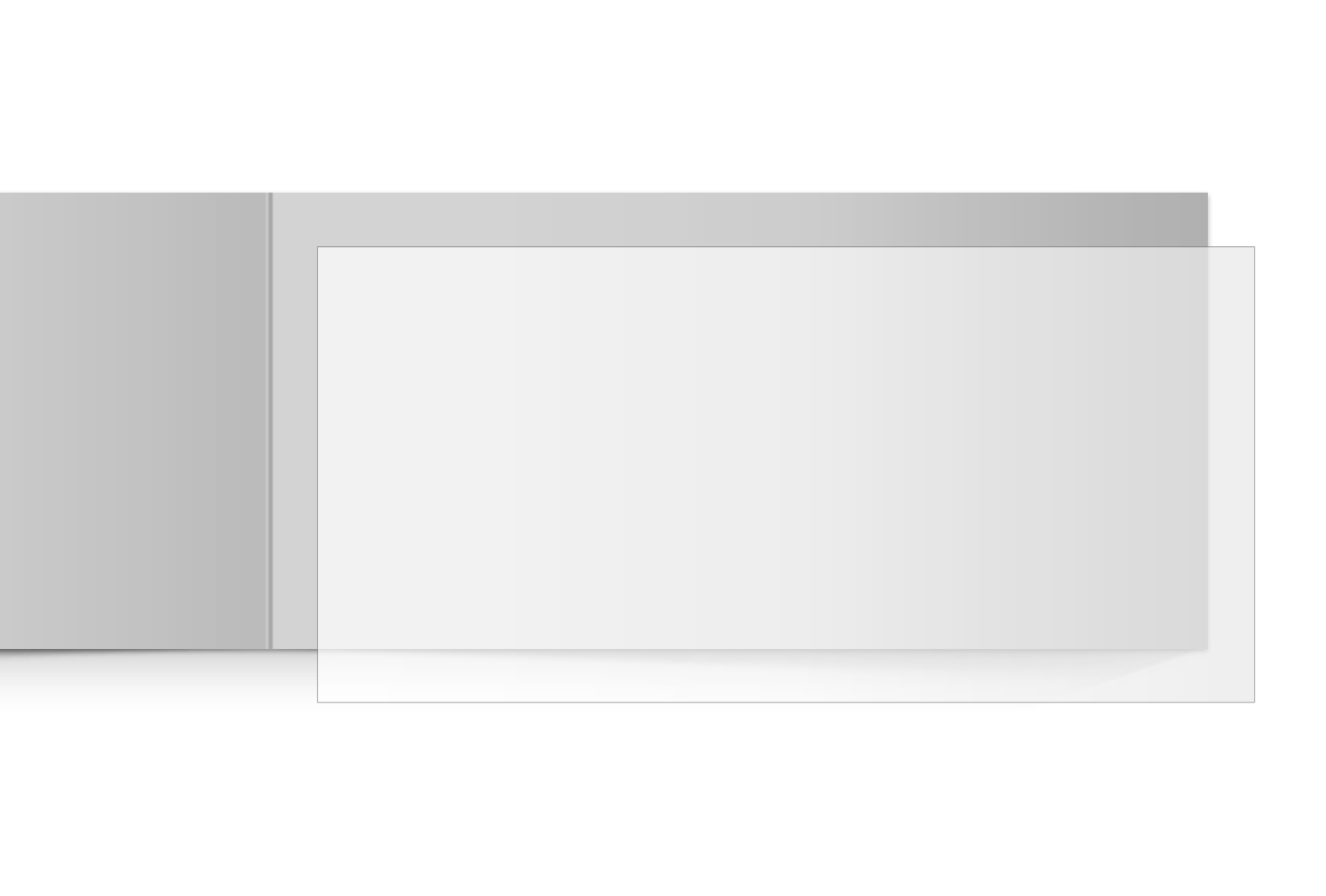 transparentes Einlegeblatt 215x105 mm