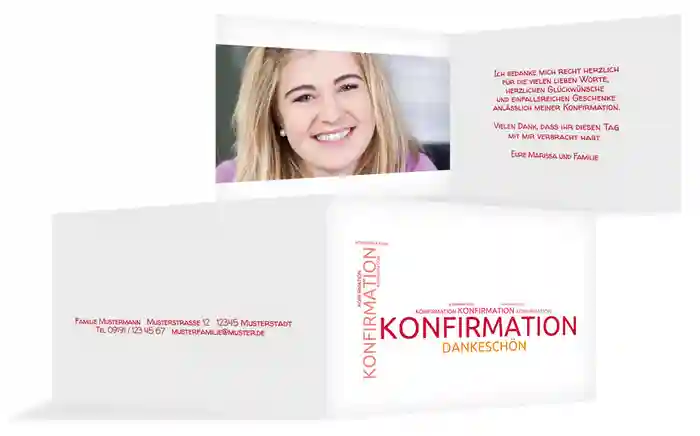 Dankeskarte Konfirmation Script