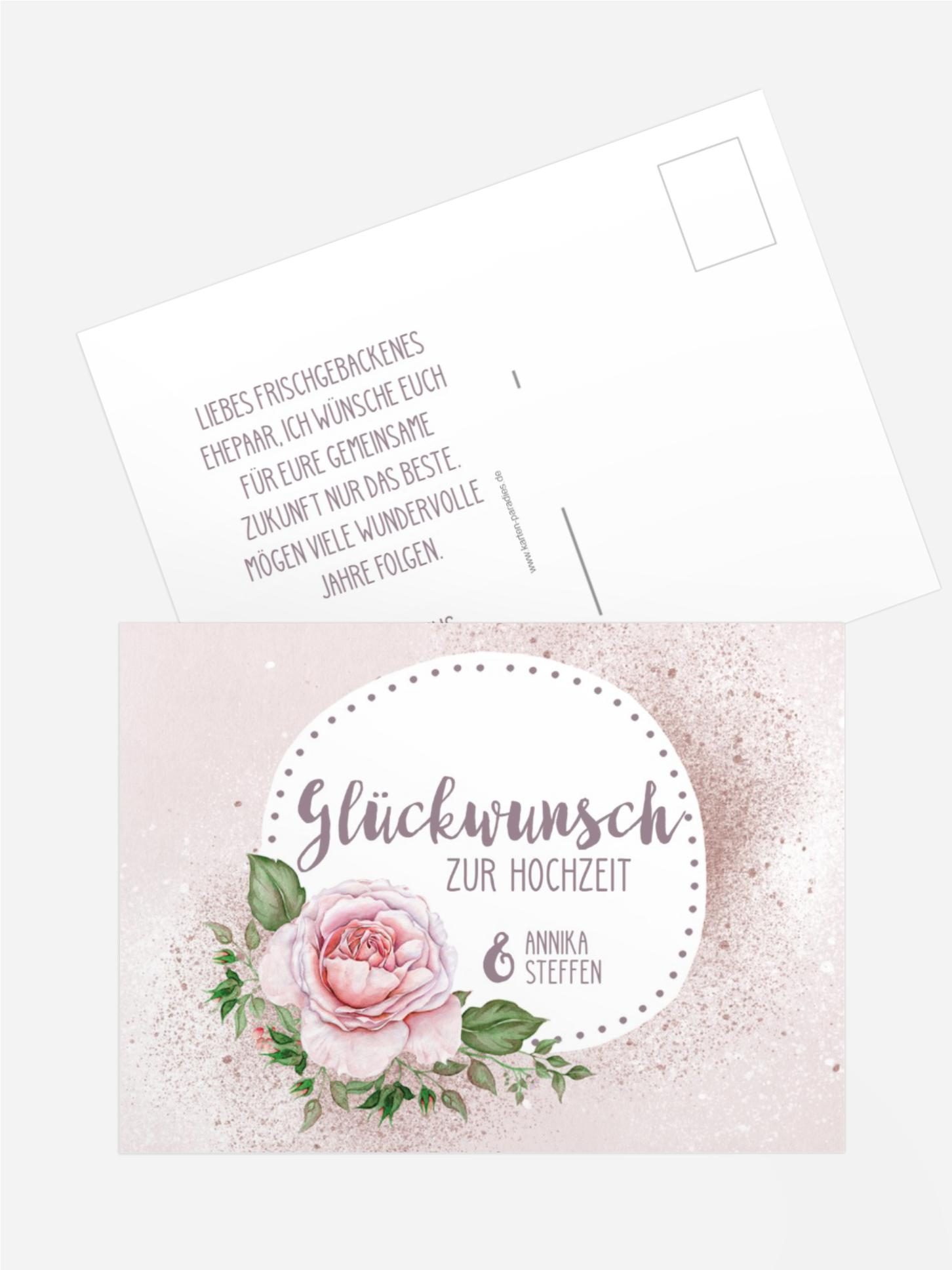 Glückwunschkarte zur Hochzeit Blume