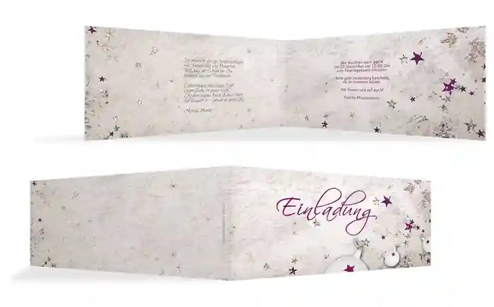 Weihnachtseinladung Privat Sternenstaub