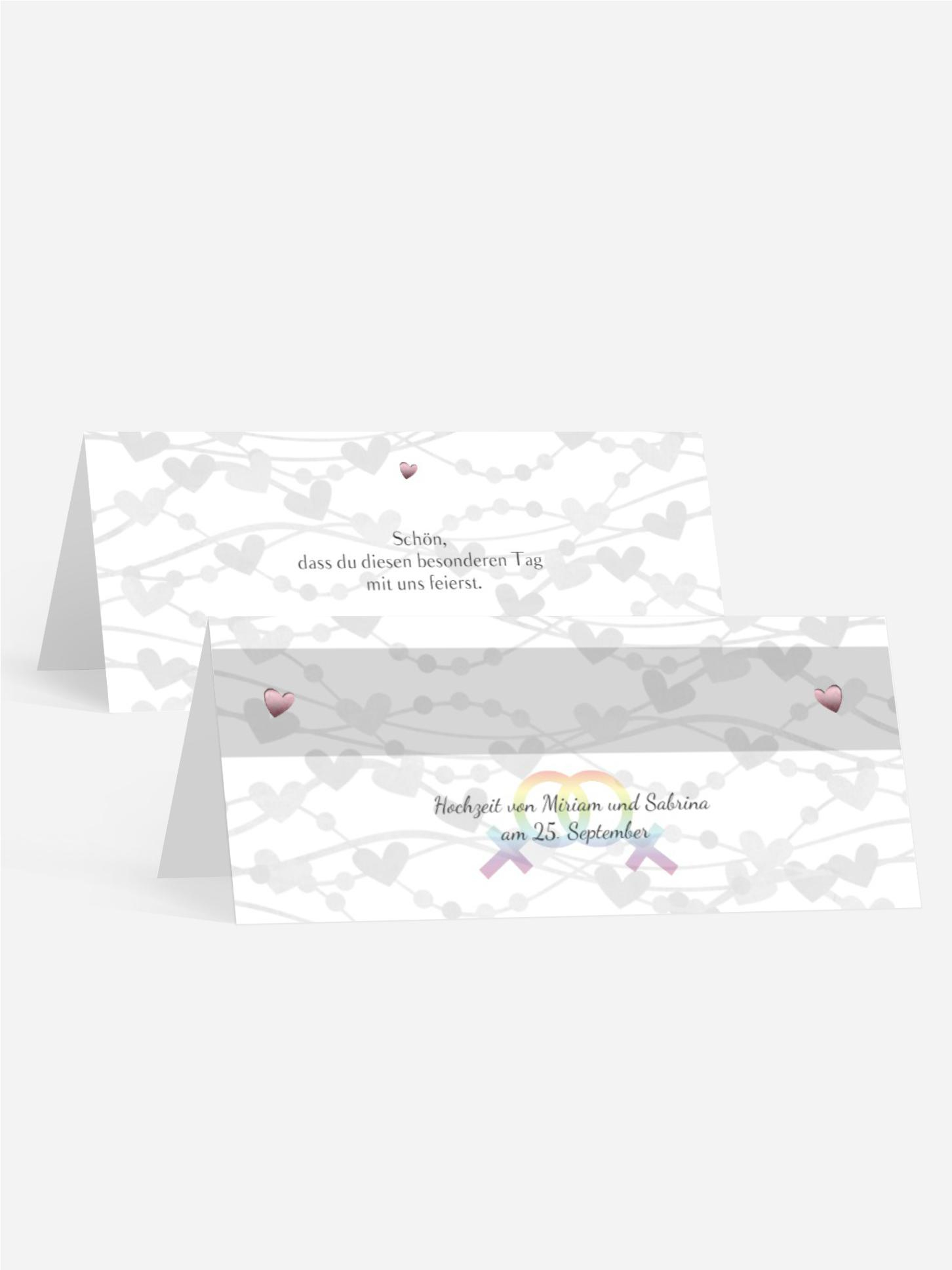 Tischkarte Im Zeichen der Liebe - Frauen