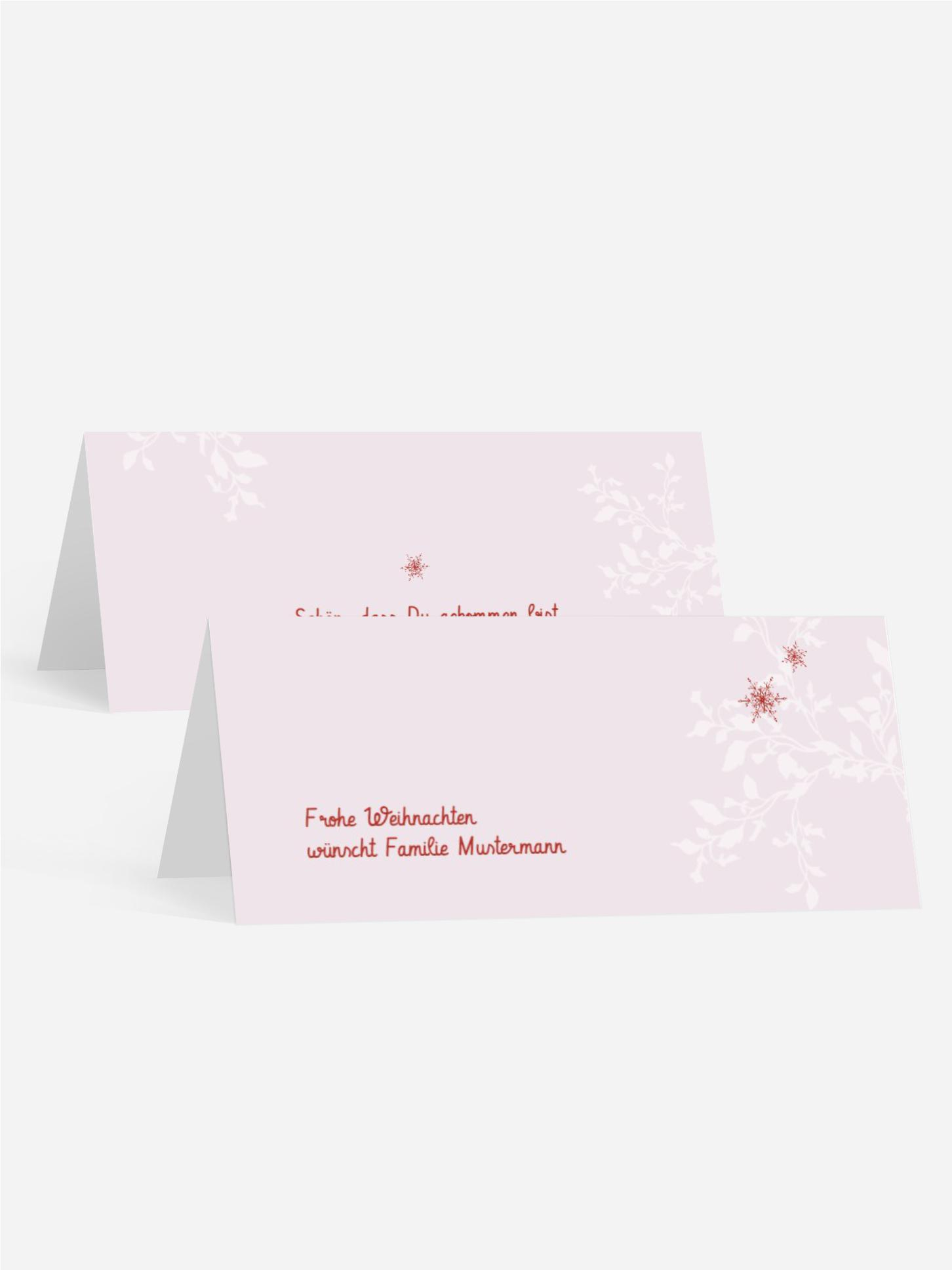 Weihnachtstischkarte Deko