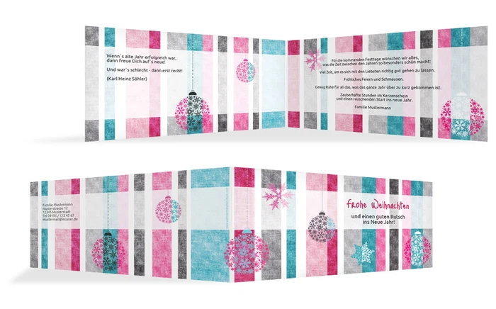 Grußkarte Weihnachten Privat Schmuck