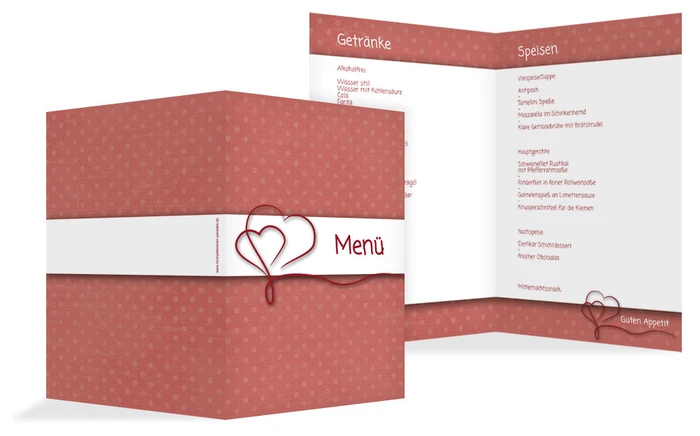 Menükarte Gepunktet