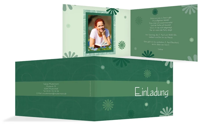 Einladungskarte classic flower Foto Einladungskarte classic flower Foto