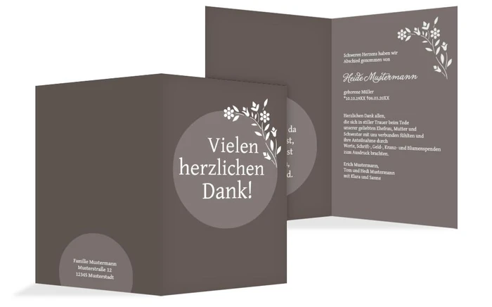 Dankeskarte Kreis hoch