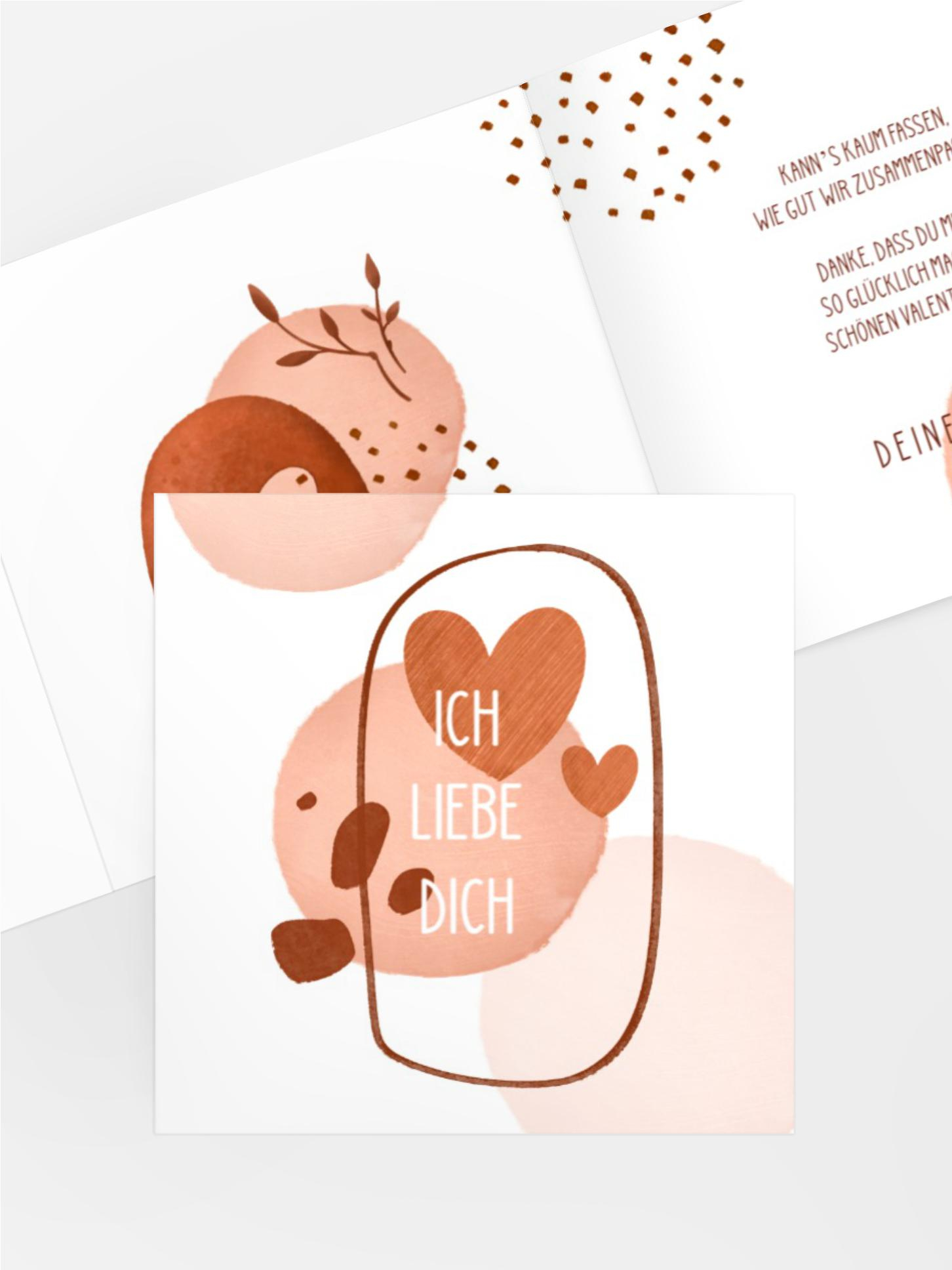 Valentinskarte Romantische Abstraktion