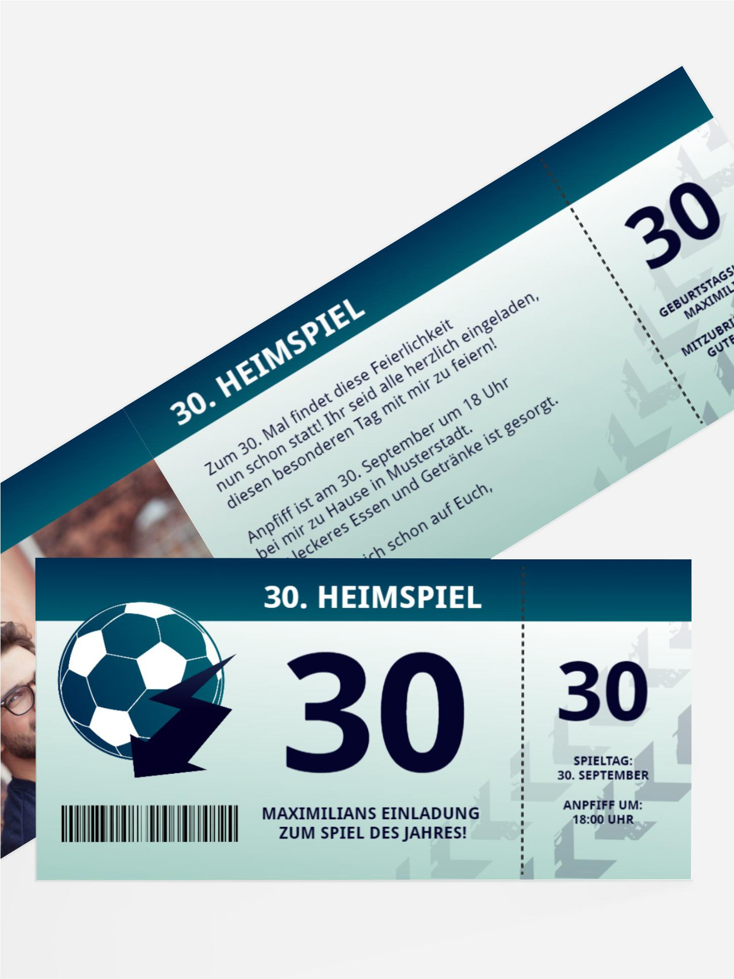 Geburtstagseinladung Heimspiel 30 Foto