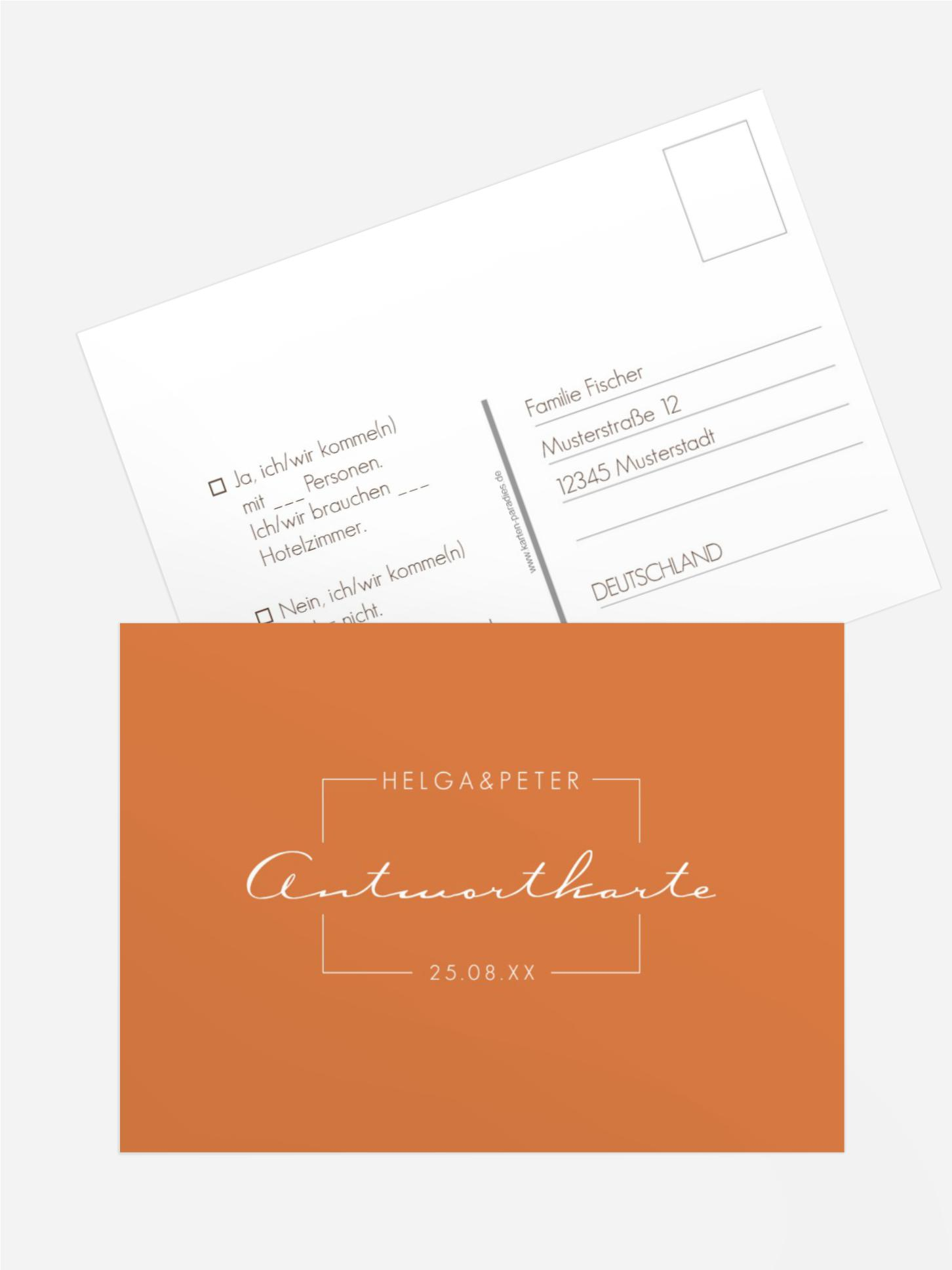 Antwortkarte Gemeinsam Gerahmt