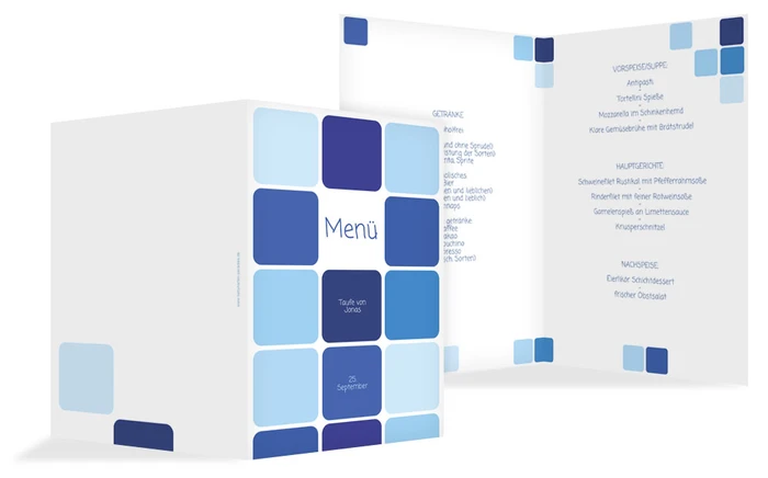Menükarte Taufe Kästchen Menükarte Taufe Kästchen