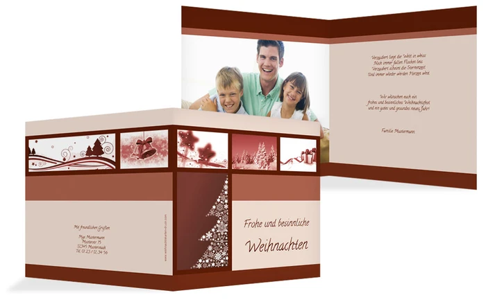 Weihnachtsgrußkarte Privat Classic