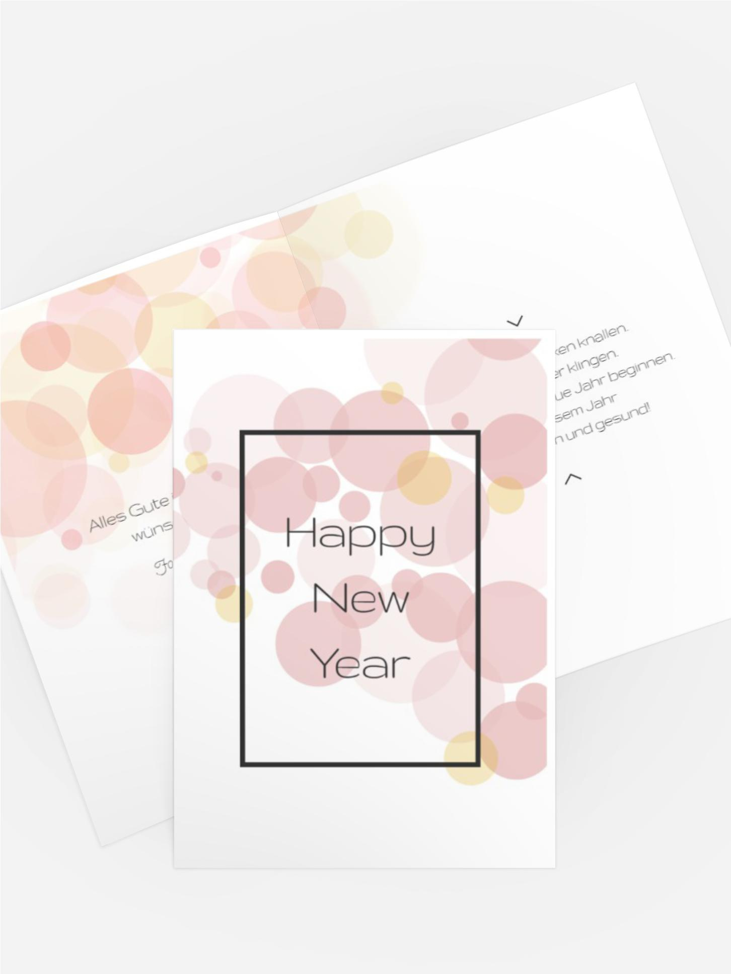 Neujahrskarte Bubbles