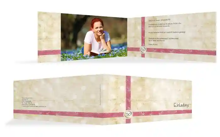 Einladung zum 50. Geburtstag Pünktchen Foto