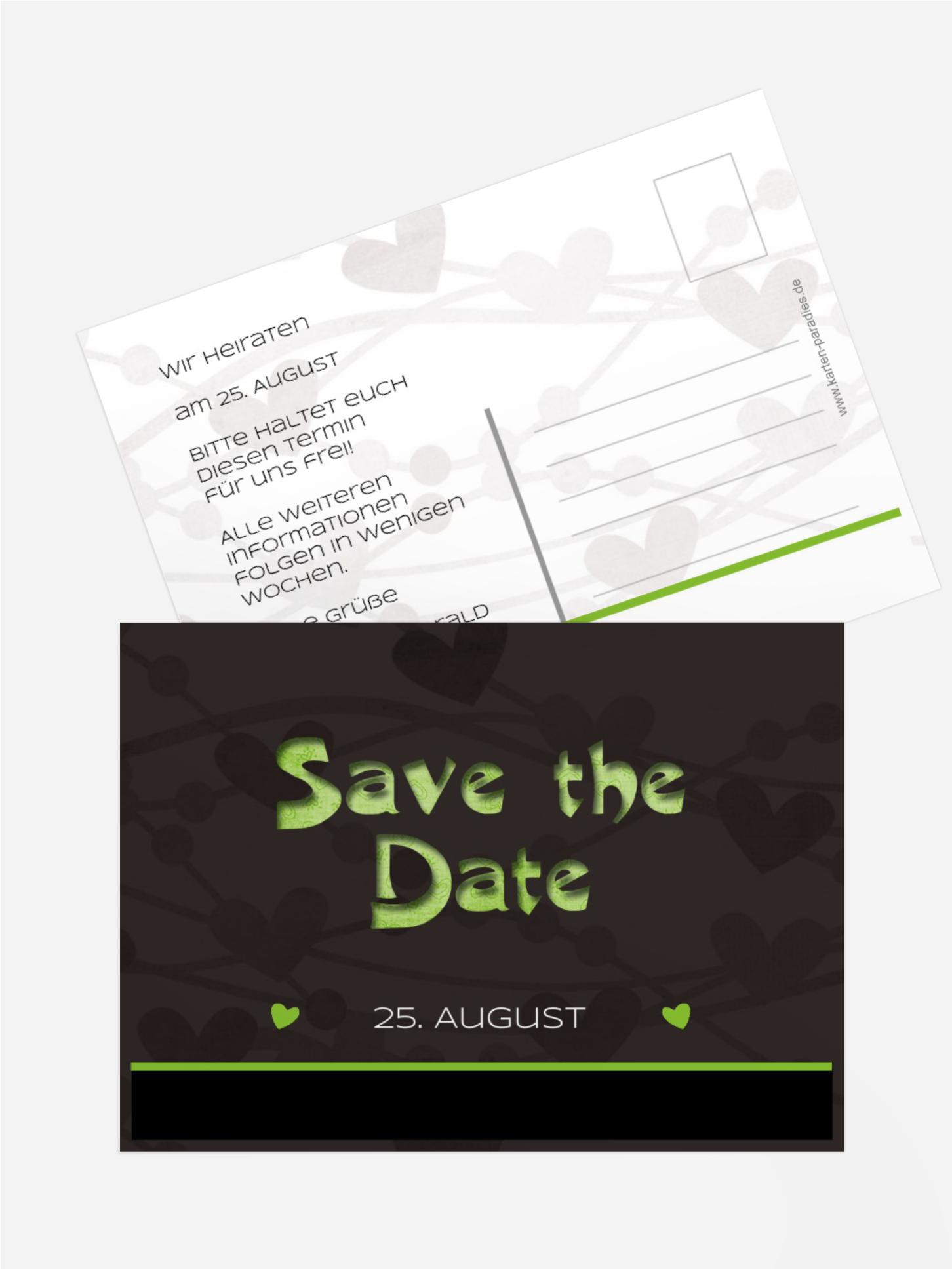 Save the Date wilde Herzen