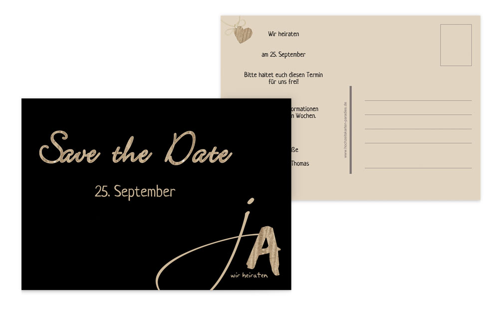 Save the Date Karte natürlich Ja Save the Date Karte natürlich Ja