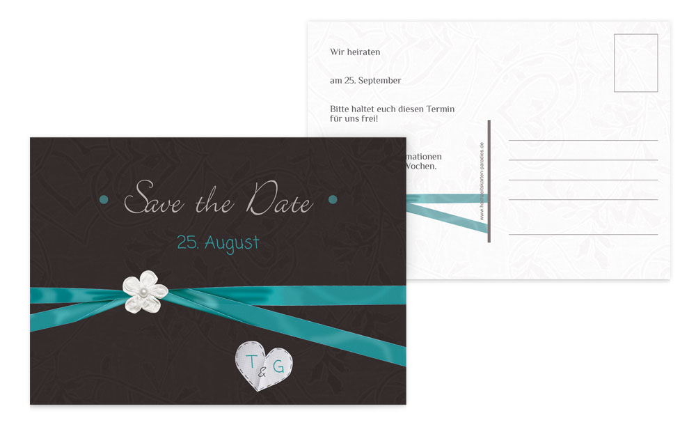 Save the Date Karte sanfte Blüte