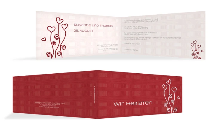 Hochzeitseinladung Liebestraum 2