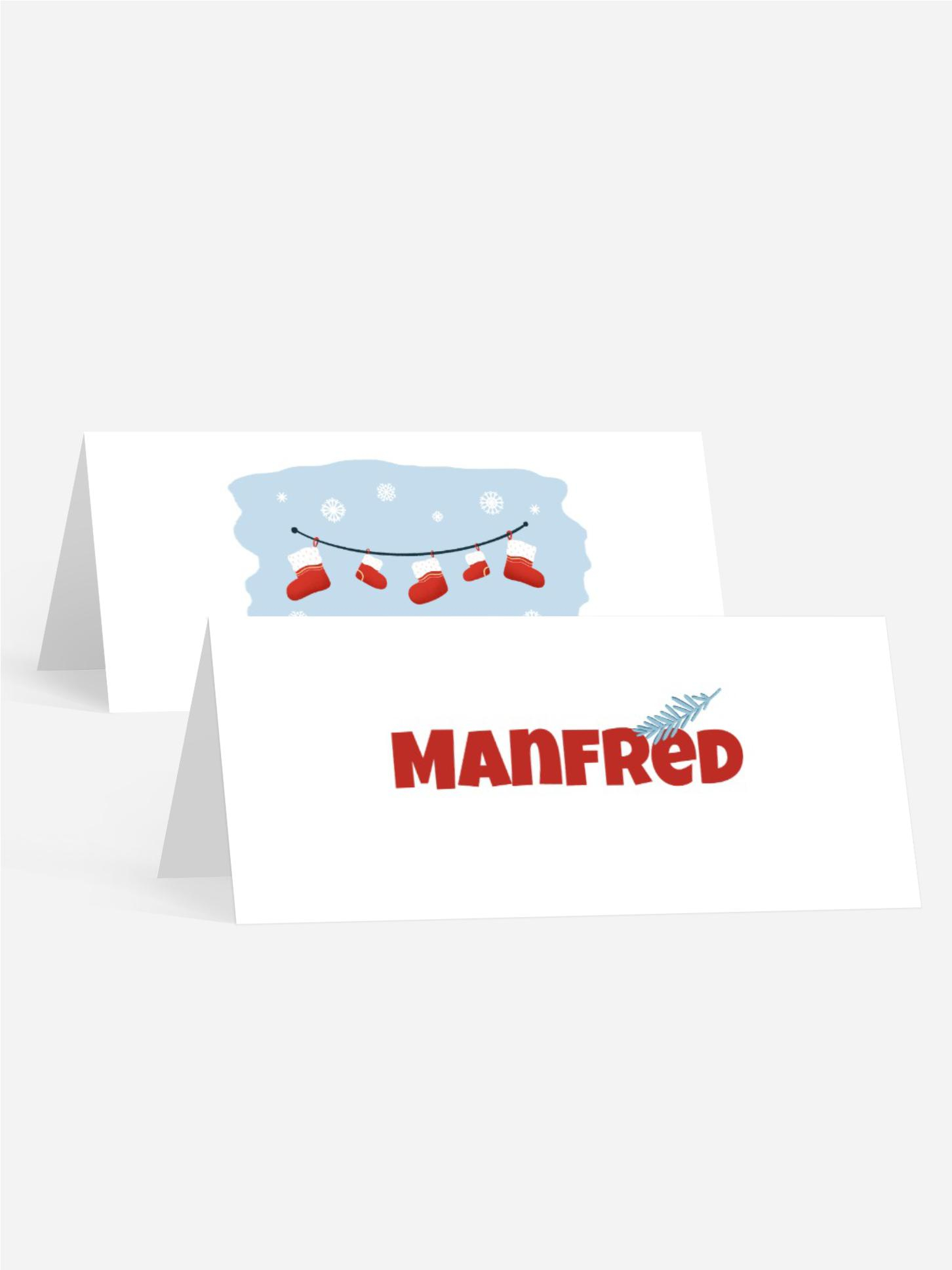 Tischkarte Weihnachten Schornstein-Post