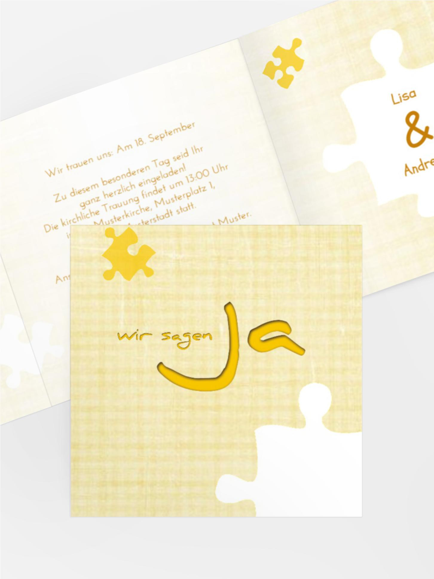 Einladung zur Hochzeit Puzzle